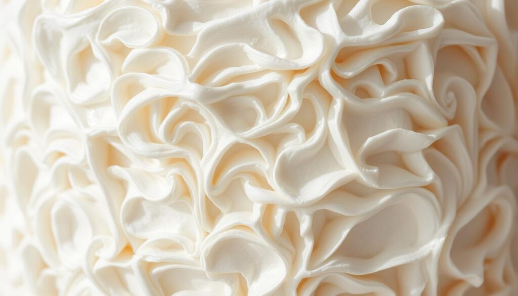 A delicate, fluffy cloud-like texture, with a soft and ethereal appearance. Intricate patterns of wispy, billowing forms in shades of pristine white, tinged with hints of pale gray. Gentle highlights and shadows create a sense of depth and volume, giving the surface a light, airy quality. The lighting is natural and diffused, casting a subtle glow that enhances the ethereal, dream-like quality of the image. Captured at a close, intimate angle to emphasize the delicate, feathery nature of the cake's surface, inviting the viewer to experience its cloud-like softness. A delicate, fluffy cloud-like texture, with a soft and ethereal appearance. Intricate patterns of wispy, billowing forms in shades of pristine white, tinged with hints of pale gray. Gentle highlights and shadows create a sense of depth and volume, giving the surface a light, airy quality. The lighting is natural and diffused, casting a subtle glow that enhances the ethereal, dream-like quality of the image. Captured at a close, intimate angle to emphasize the delicate, feathery nature of the cake's surface, inviting the viewer to experience its cloud-like softness.