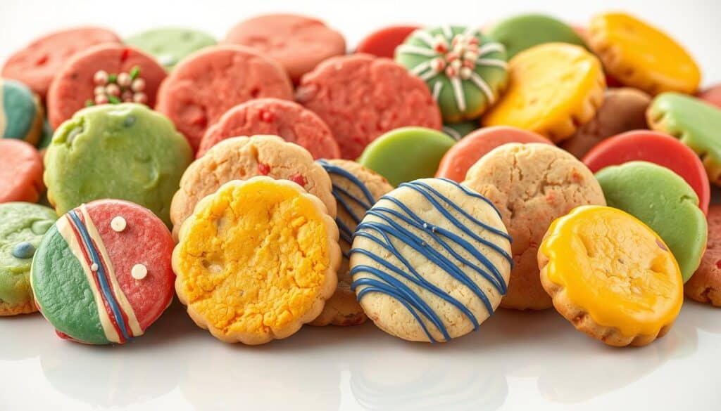 colorful ingredients in some cookie recipes