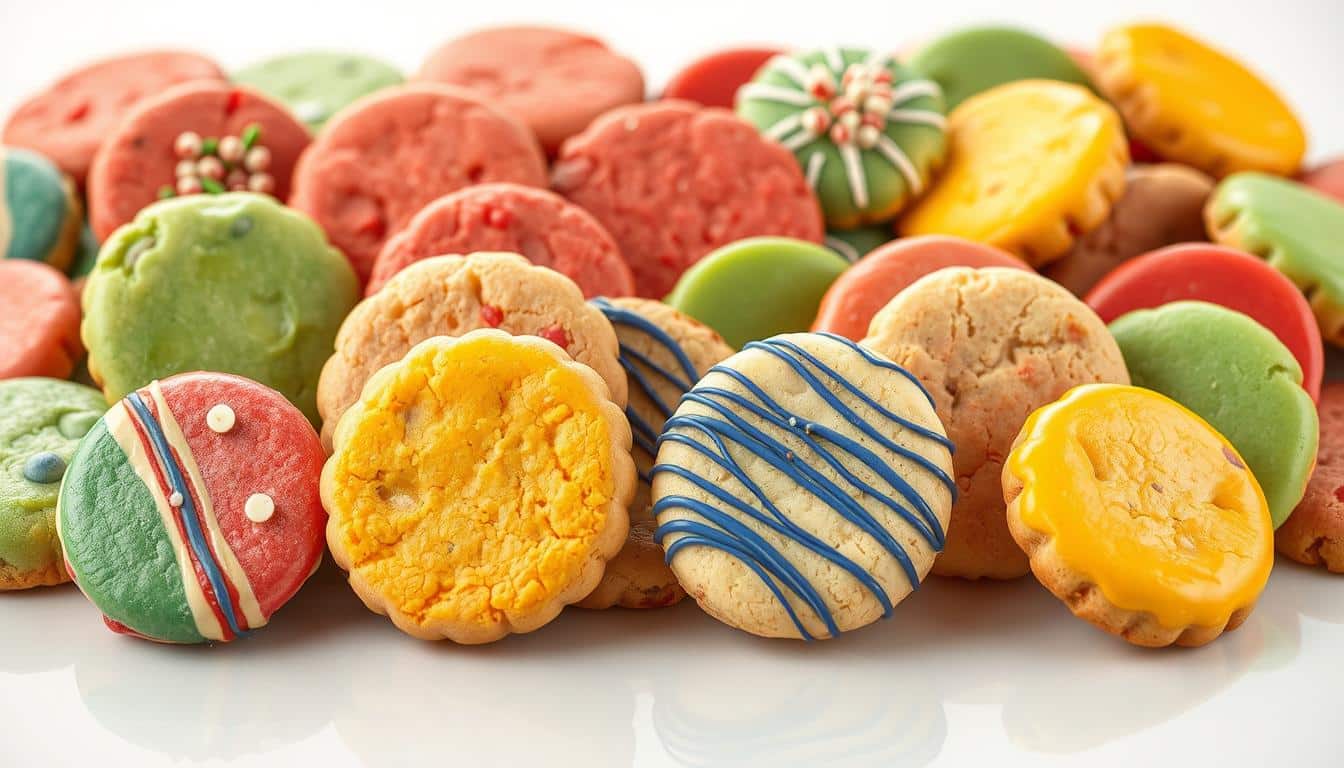 colorful ingredients in some cookie recipes